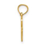 14k Solid I HEART TN Tennessee State Pendant - Image 2