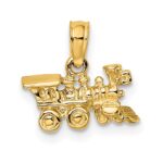 14k 3-D Miniature Train Charm