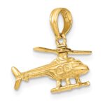 14k 3-D Moveable Rotor Helicopter Pendant - Image 5