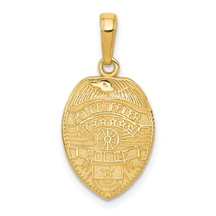 14k POLICE OFFICER Badge Pendant