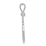 14k White Gold FIRE RESCUE Badge Pendant - Image 2