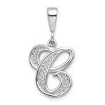10KW Filigree Initial C Pendant