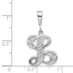 10KW Filigree Initial L Pendant - Image 3