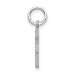 14KW Satin Diamond-cut Letter F Initial Charm - Image 2