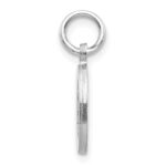 14KW Satin Diamond-cut Letter O Initial Charm - Image 2