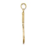 14K Solid Polished 3-D Tennis Racquet Charm - Image 2