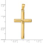 14k Polished Cross Pendant - Image 3