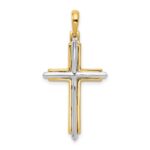 14k Two-tone Fancy Cross Pendant