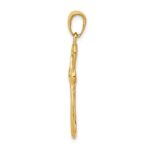 14k Polished Ribbon Cross Pendant - Image 2