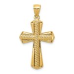 14k Twisted Cross Pendant
