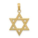 14k Polished Star of David Pendant