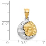 14k Two-tone Sun and Moon Charm - Image 3