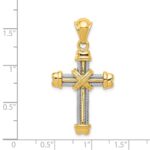 14k Two-tone Fancy -X- Cross Pendant - Image 3
