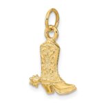 14k 3-D Cowboy Boot with Spur Pendant - Image 4