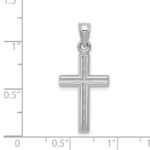 14k White Gold Cross Pendant - Image 3
