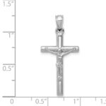 14k White Gold Crucifix Pendant - Image 3
