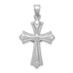 14K White Gold Crucifix Reversible to Cross Pendant - Image 4