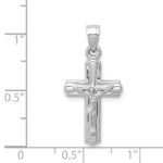 14K White Gold Crucifix Reversible to Cross Pendant - Image 3