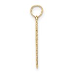 14k Budded Cross with Lacey Trim Charm - Image 2