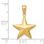 14k Polished 3-D Star Pendant - Image 5