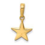 14k Small Polished 3-D Star Charm - Image 4