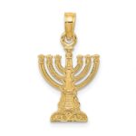 14k Menorah Pendant