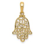 14k Filigree Chamseh Pendant - Image 4