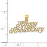 14K Polished HAPPY ANNIVERSARY Charm - Image 3