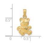 14K Teddy Bear Pendant - Image 3