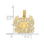 14K 100% CANCER Zodiac Charm - Image 3