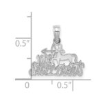 14k White Gold 100% SAGITTARIUS Zodiac Charm - Image 2