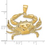 10k Blue Crab Pendant - Image 3