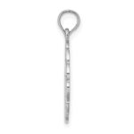 14K White Gold Cut-out Jumping Dolphins Pendant - Image 2