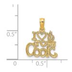 14K I HEART TO COOK Charm - Image 4