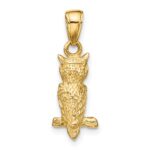 14K 3-D Owl Pendant - Image 3