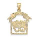 14K Comedy/Tragedy DRAMA in Frame Charm - Image 4