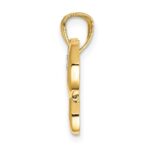 14k and White Rhodium Diamond-cut Butterfly Pendant - Image 2