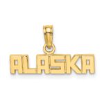 14k Polished ALASKA Charm