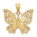14K Polished Butterfly Pendant - Image 3