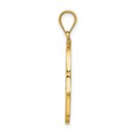 14K Polished and Enameled Hamsa and Evil Eye Pendant - Image 2