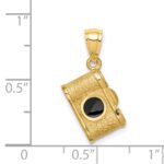 14K Brushed Polished and Enameled Camera Pendant - Image 4