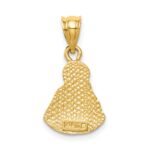 14K Brushed Diamond-Cut Solid Jesus Pendant - Image 3