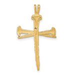 14K Polished Nail Cross Charm - Image 3