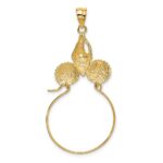14k Sea Shell Charm Holder Pendant - Image 3
