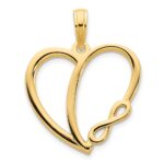 14k Infinity Heart Charm