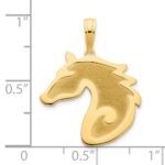 14k Sandblasted Horse Head Charm - Image 2