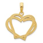 14k  Heart in Heart Pendant - Image 4