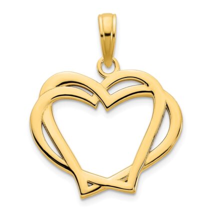 14k  Heart in Heart Pendant
