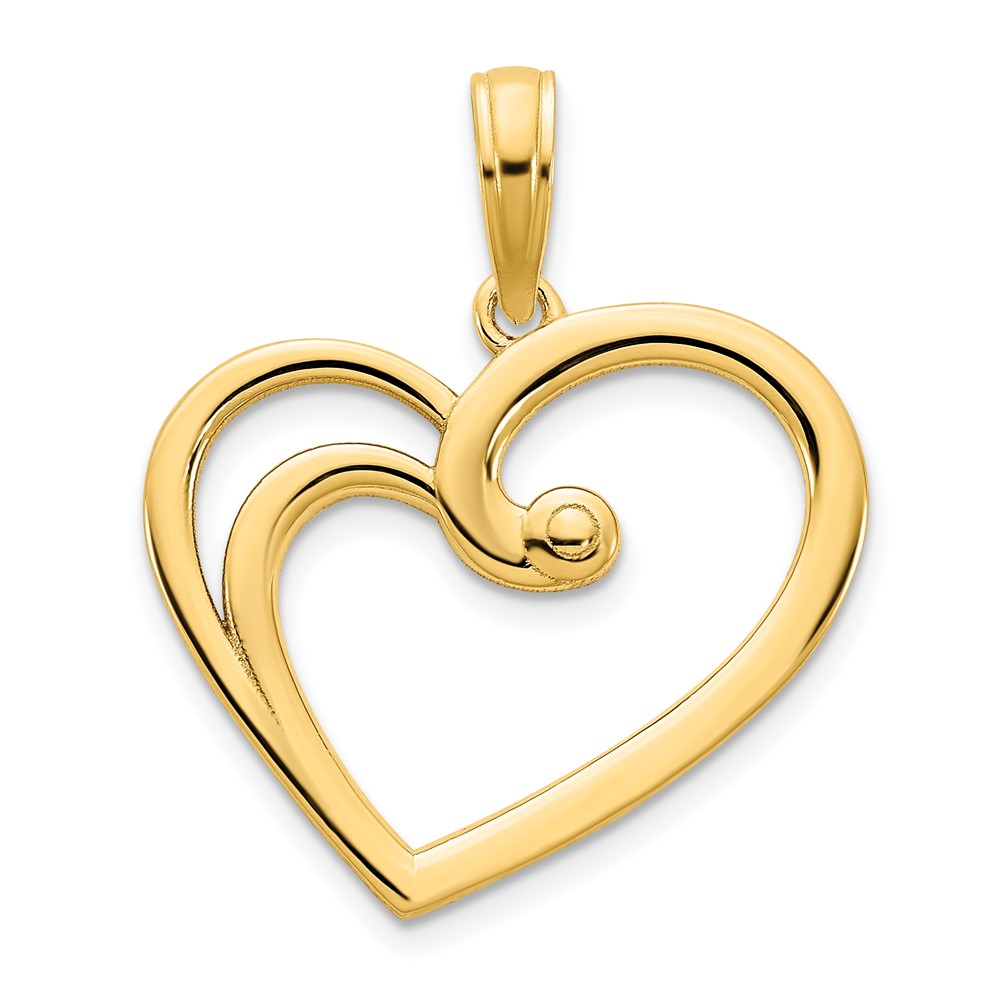 D5060.jpg 14k Fancy Open Heart Pendant - Image 1