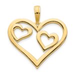 14k Heart in Heart Pendant